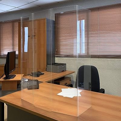 mampara para mostrador