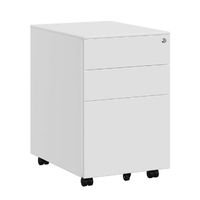Archivador metálico blanco con cajones